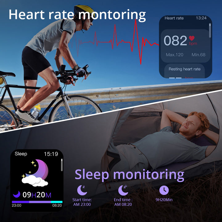 Premium Outdoor Military Smartwatch for Men – 1.9" Display, Bluetooth Calling, 3ATM Waterproof, Heart Rate, Blood Oxygen, 