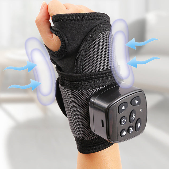 Premium Electric Hand Massager - 3-in-1 Multi-Function Vibration Wristband with Air Compression, Heat, and Kneading for 