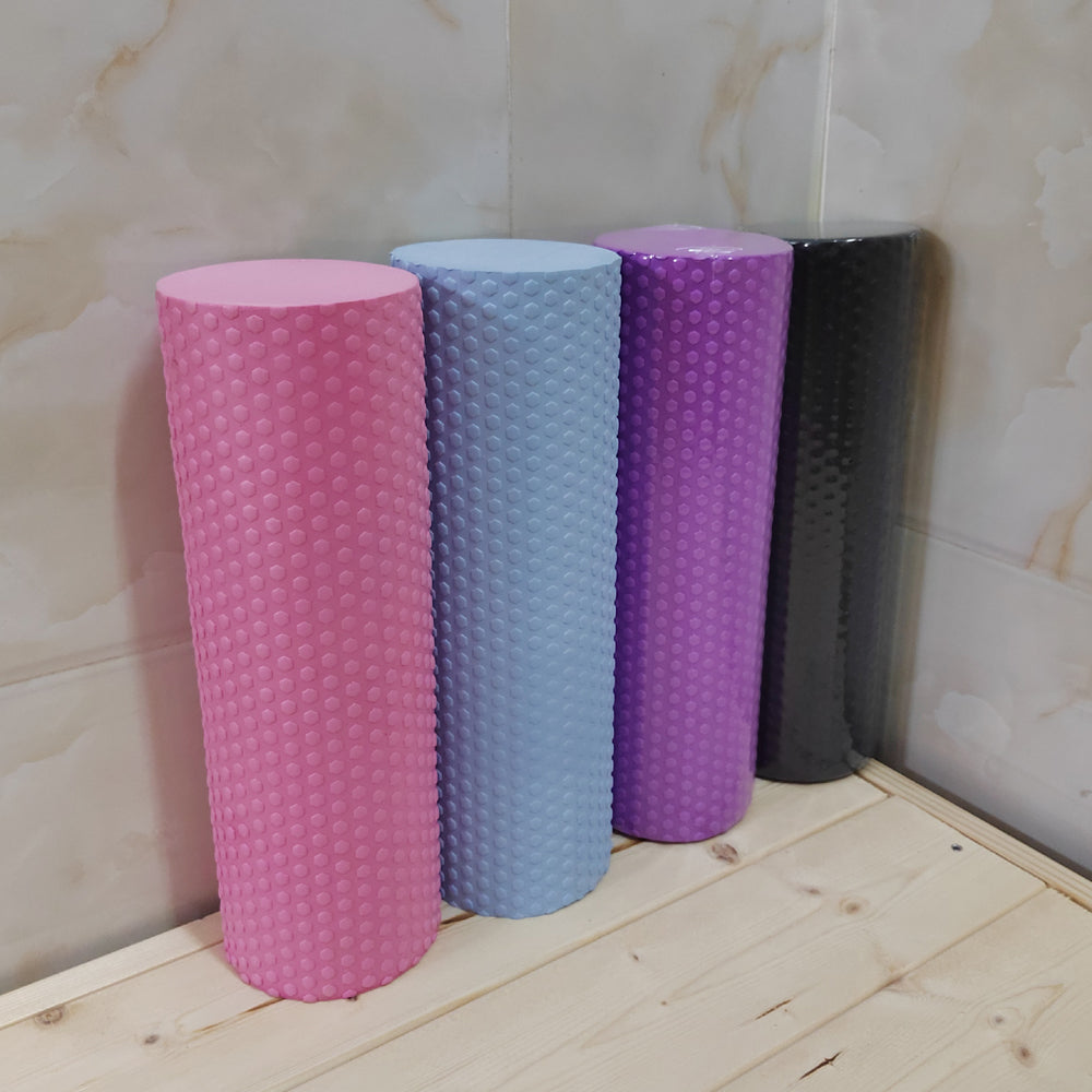 Premium EVA-Schaum-Yoga-Roller für Pilates und Home-Workouts, 9,5 cm Durchmesser, 29,7 cm Länge, verbessertes hexagonales Design für effektive Muskelregeneration und Flexibilität