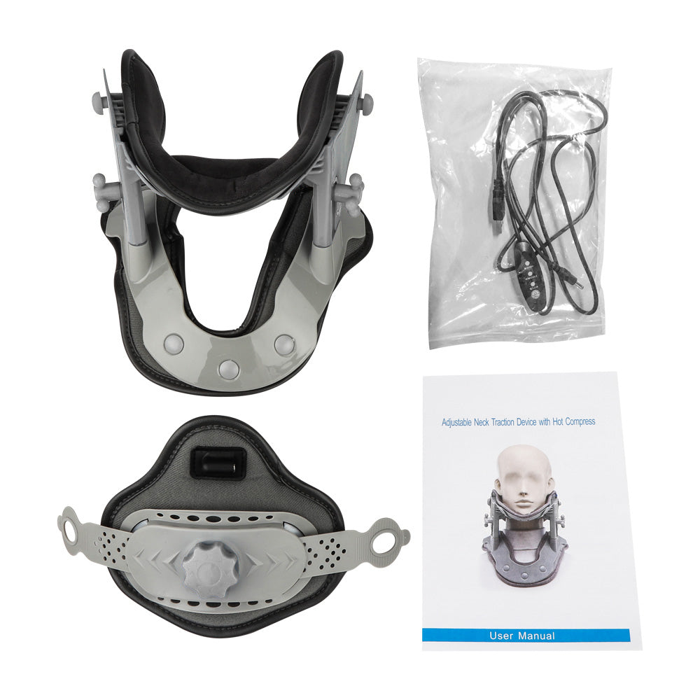 Premium Adjustable Neck Brace Support Orthosis for Pain Relief, Ergonomic Cervical Collar with 360° Sponge Wrap and Traction 