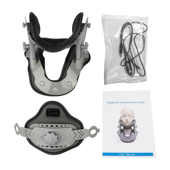 Premium Adjustable Neck Brace Support Orthosis for Pain Relief, Ergonomic Cervical Collar with 360° Sponge Wrap and Traction 