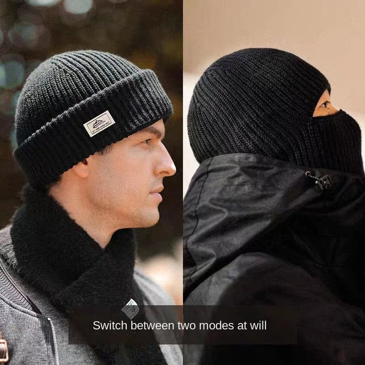 Premium Winter Balaclava Hat – 2-in-1 Knitted Ski Mask Beanie for Men, Windproof, Warm, Cold-Resistant Earmuff Cap for  