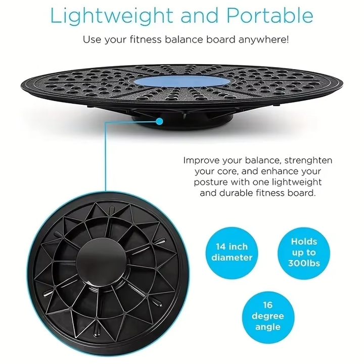 Premium Fitness Balance Board – Rounded Yoga and Sensory Training Equipment for Rehabilitation, Stability, and Core Strength