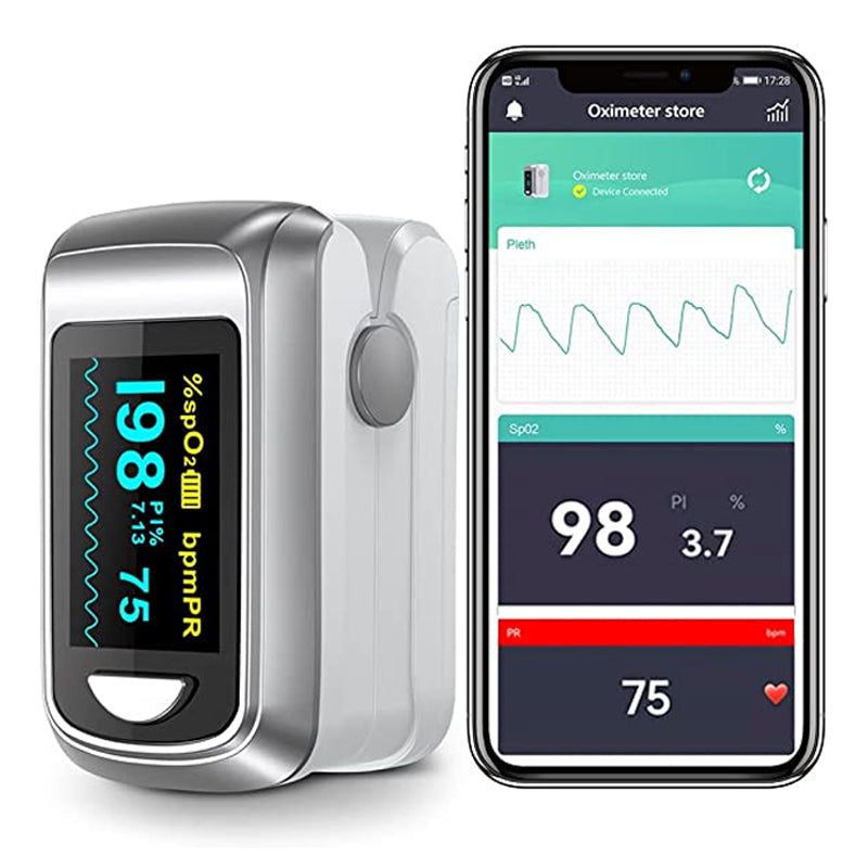 Premium Fingertip Pulse Oximeter – SPO2, Heart Rate, and Perfusion Index Monitor with OLED Display, Fast 8-Second Reading