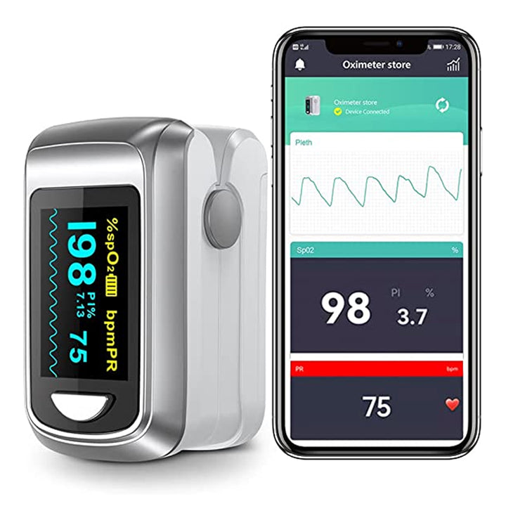 Premium Fingertip Pulse Oximeter – SPO2, Heart Rate, and Perfusion Index Monitor with OLED Display, Fast 8-Second Reading