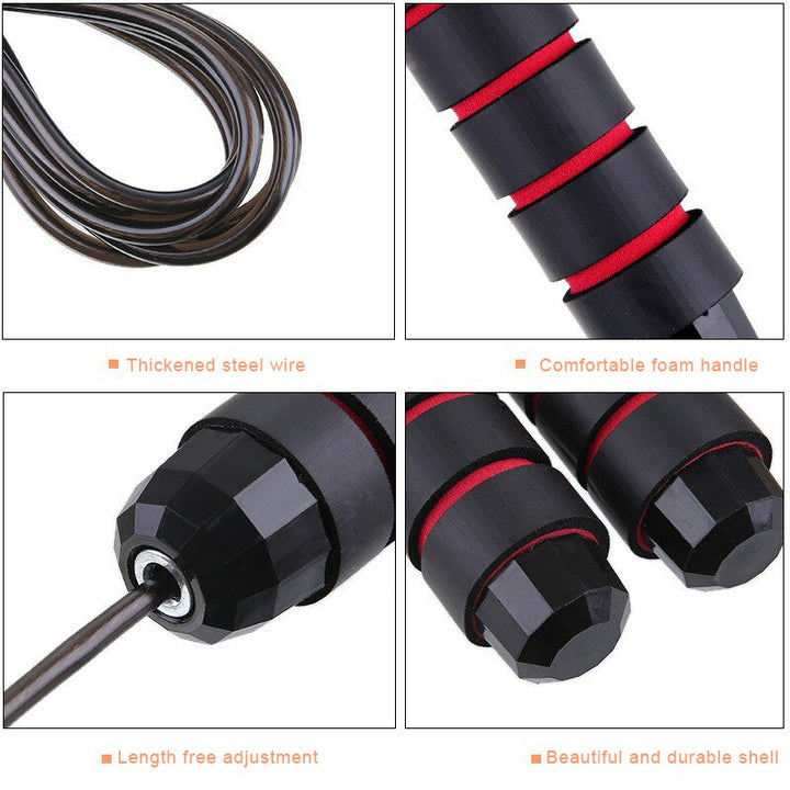 High-Quality Tangle-Free Jump Rope with Ball Bearings – Adjustable 3m Speed Cable Skipping Rope for Gym, Cardio, and Cross