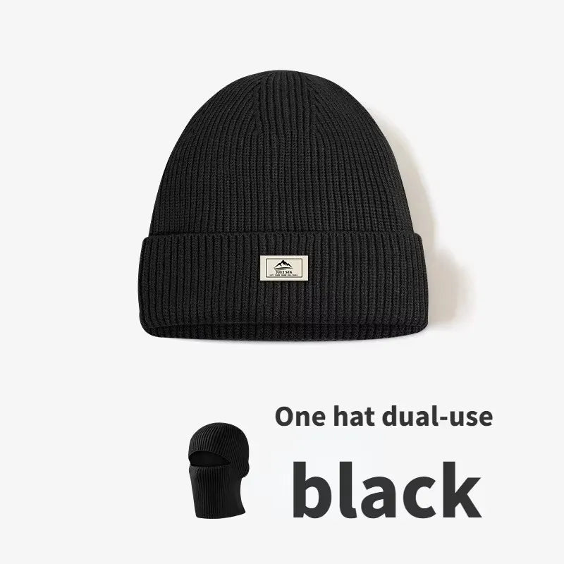 Premium Winter Balaclava Hat – 2-in-1 Knitted Ski Mask Beanie for Men, Windproof, Warm, Cold-Resistant Earmuff Cap for  
