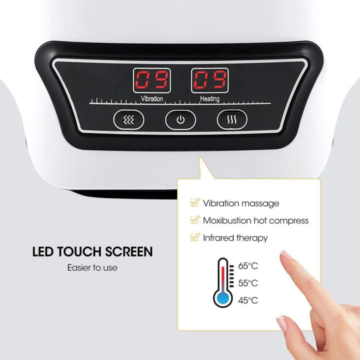 Premium Wireless Heated Knee Massager - Multifunctional Vibration & Hot Compress Therapy, 360° Wrap, Adjustable Temperature 