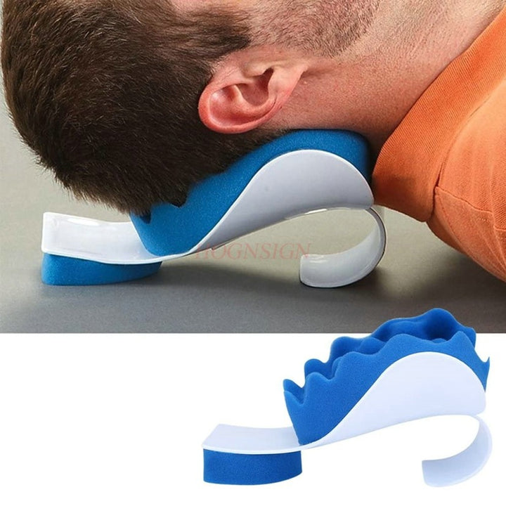 Premium Neck Support Pillow – Chiropractic Relaxer & Shoulder Traction Stretcher – Therapeutic Cervical Spine Alignment 