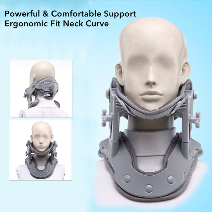 Premium Adjustable Neck Brace Support Orthosis for Pain Relief, Ergonomic Cervical Collar with 360° Sponge Wrap and Traction 